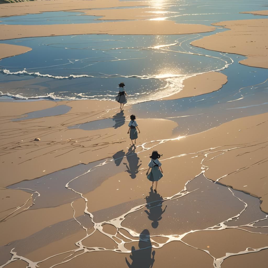 Anime Water and Sand, Studio Ghibli Style