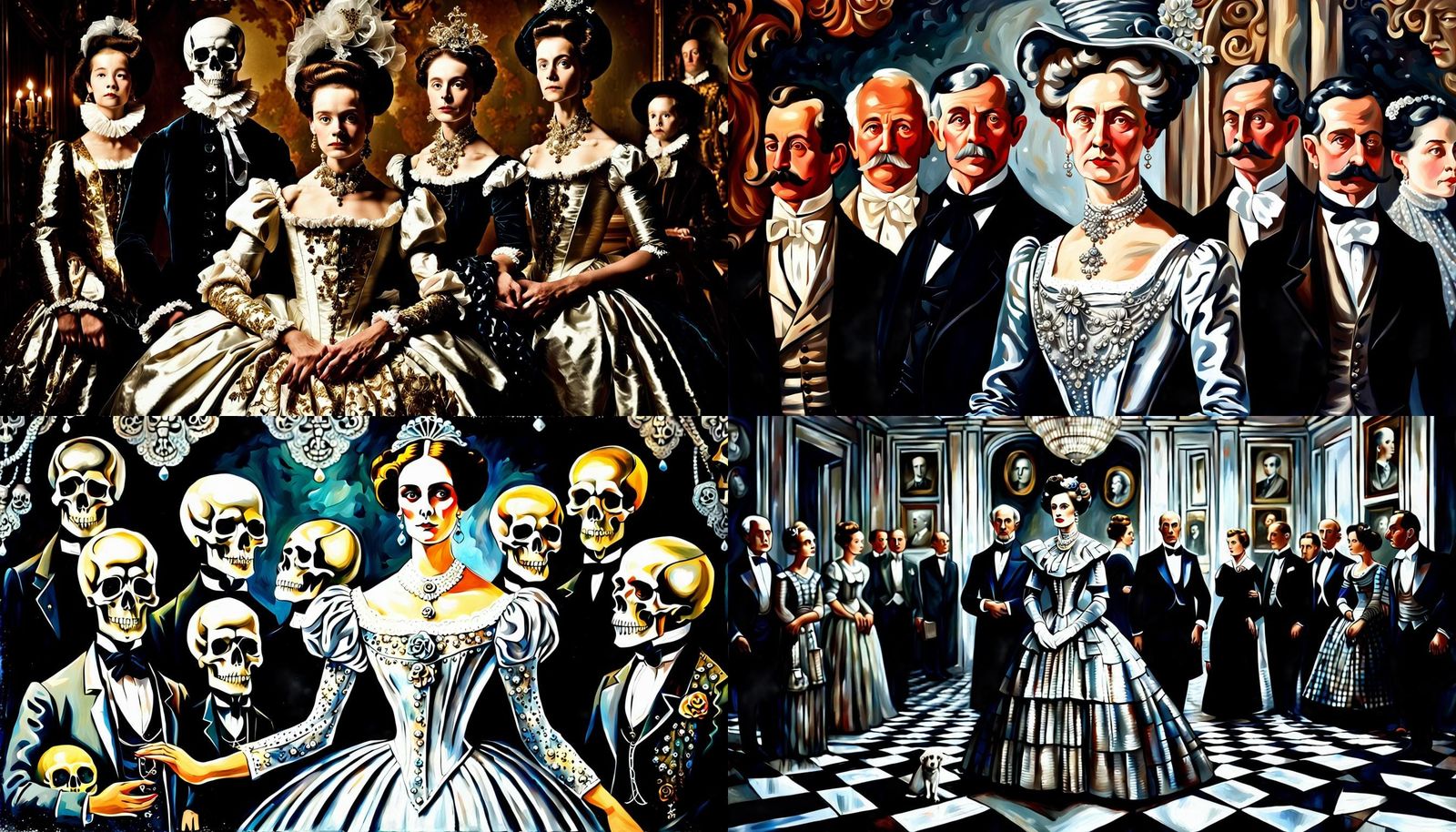 Surreal Optical Illusion with Silver Fashion, Acrylic Art