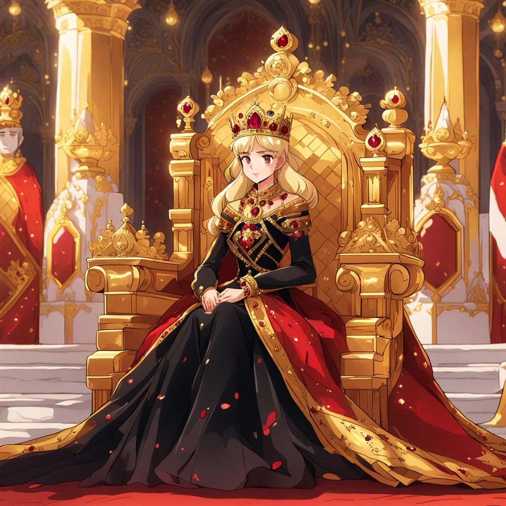 Powerful Tsarina on Golden Throne: Anime Style