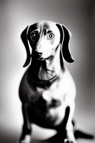 Steampunk Dachshund in Vintage Photograph Style