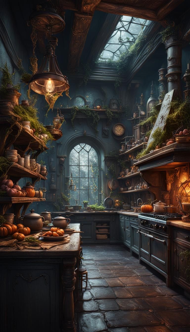 Fantastical Witches Kitchen Concept Art