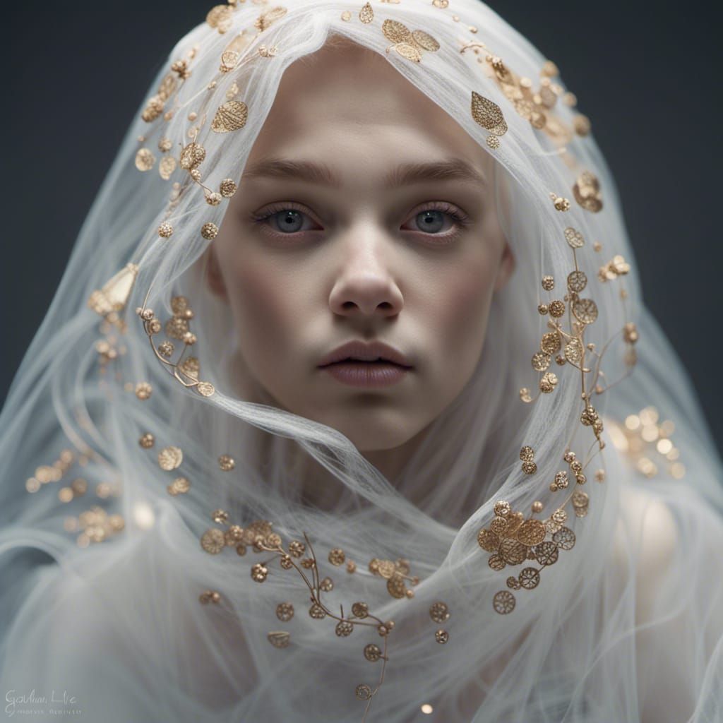 Translucent Ghost Supermodel in Studio Photoshoot