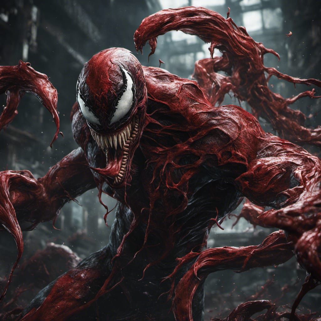Venom vs Carnage: Detailed Fantasy Concept Art