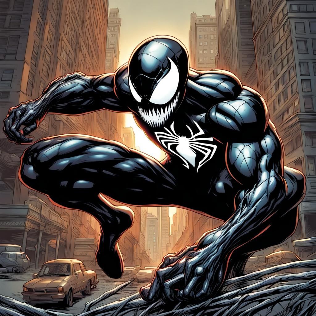 Venom Spider-Man Comic Book Art