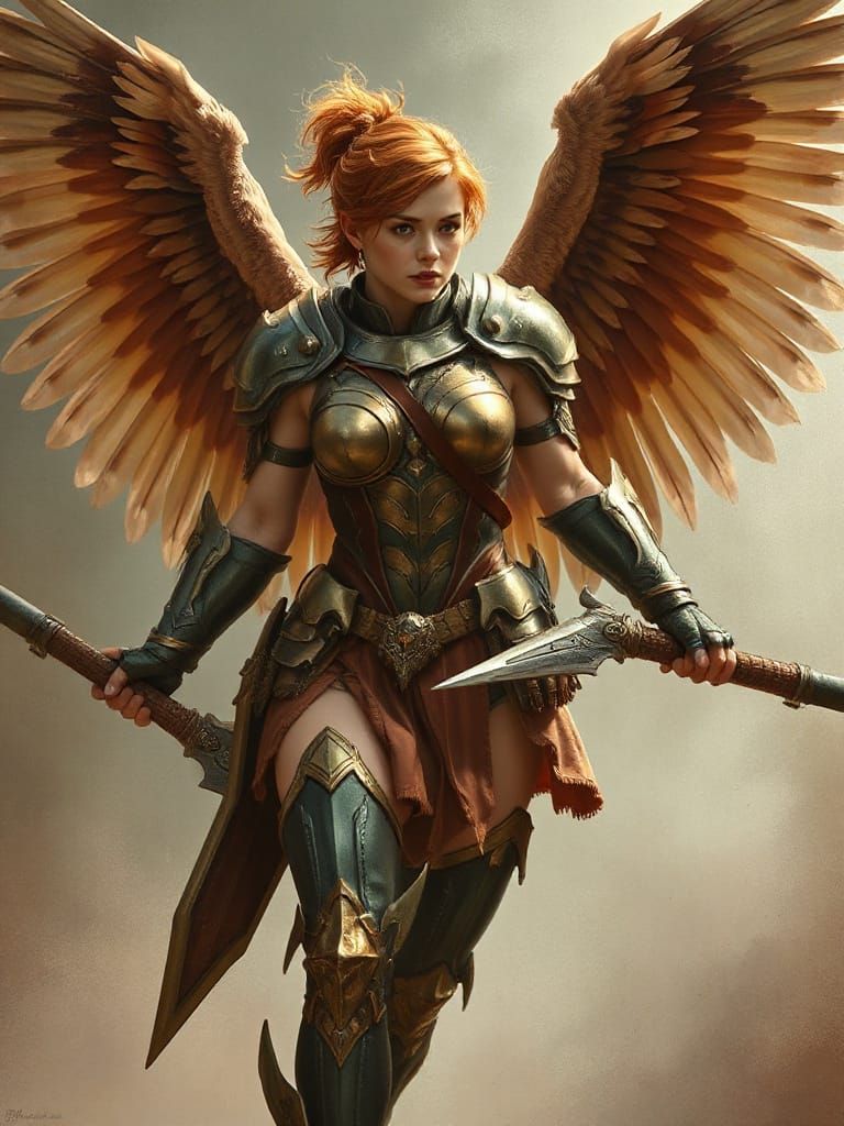 Sophia Lillis as Hawkgirl with Wings and Armor