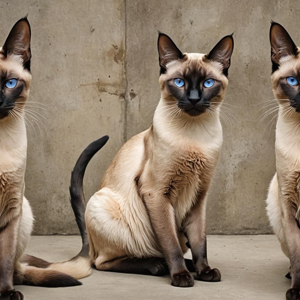 Majestic Siamese Cat Portrait