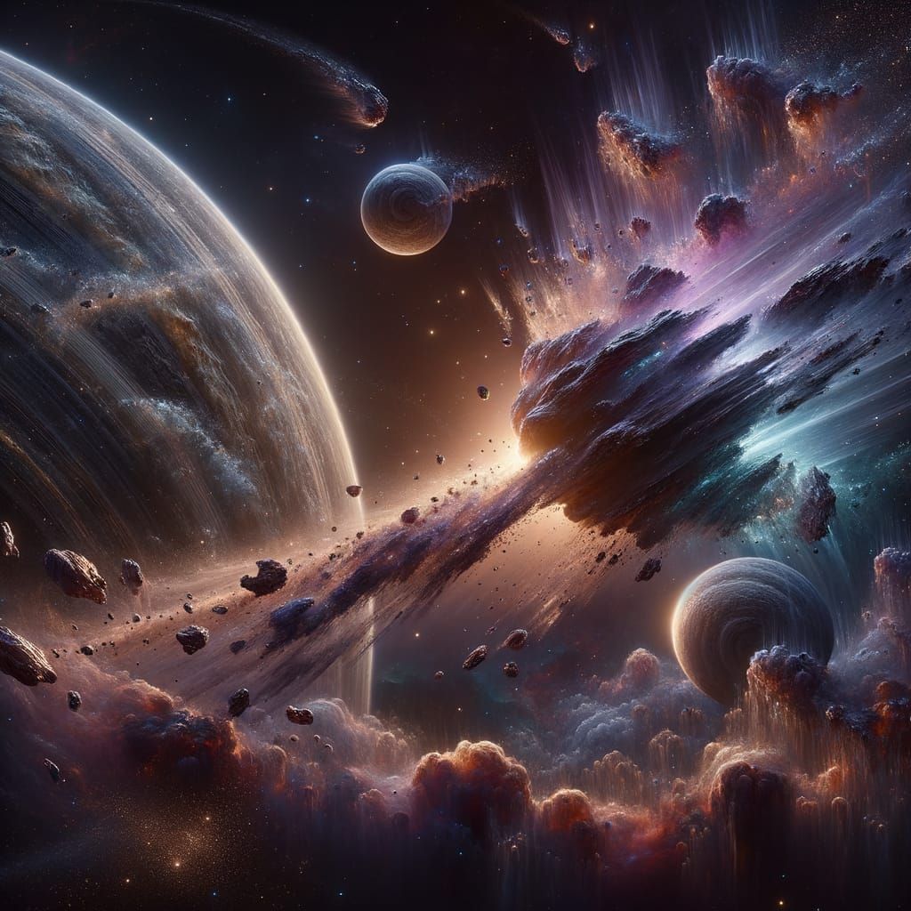 Dramatic Comet Collision Between Twin Planets