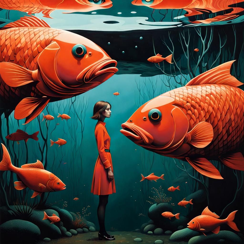 Striking Image of a Fish in Modern Art Style