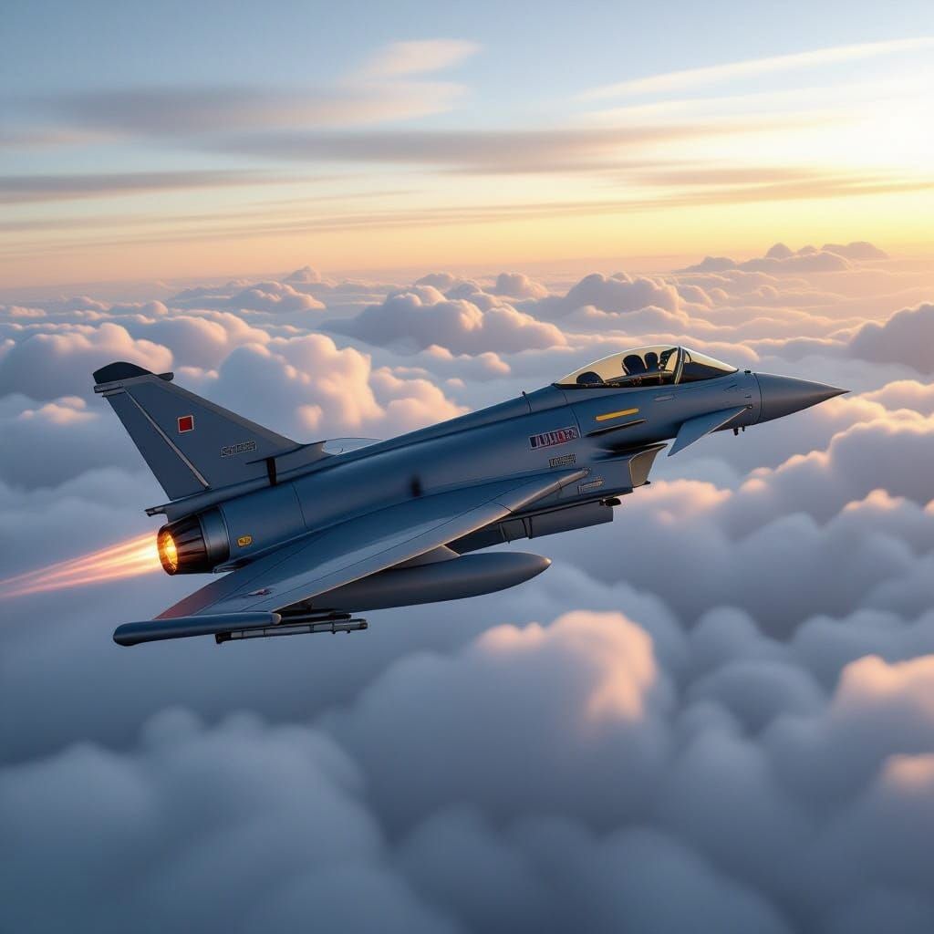 Photorealistic Eurofighter Typhoon in Flight