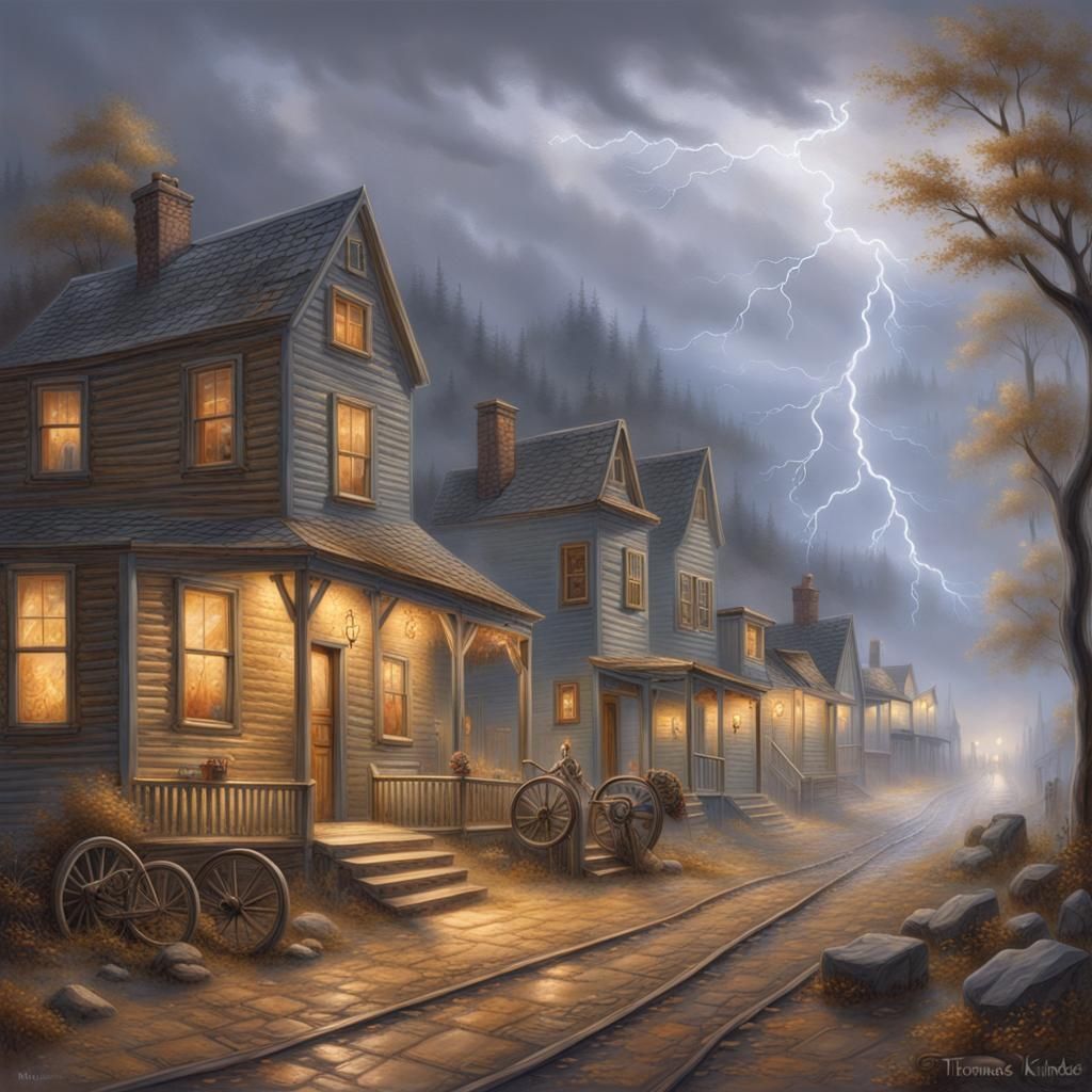 Pretzel Ghost Town in Ethereal Fantasy Style