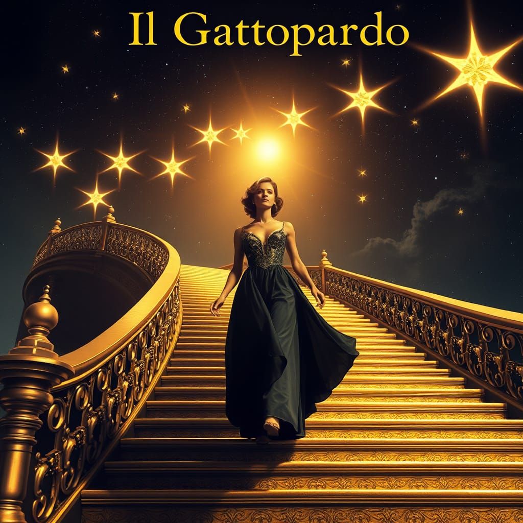 Il Gattopardo Movie Poster: Claudia Cardinale on Golden Stai...