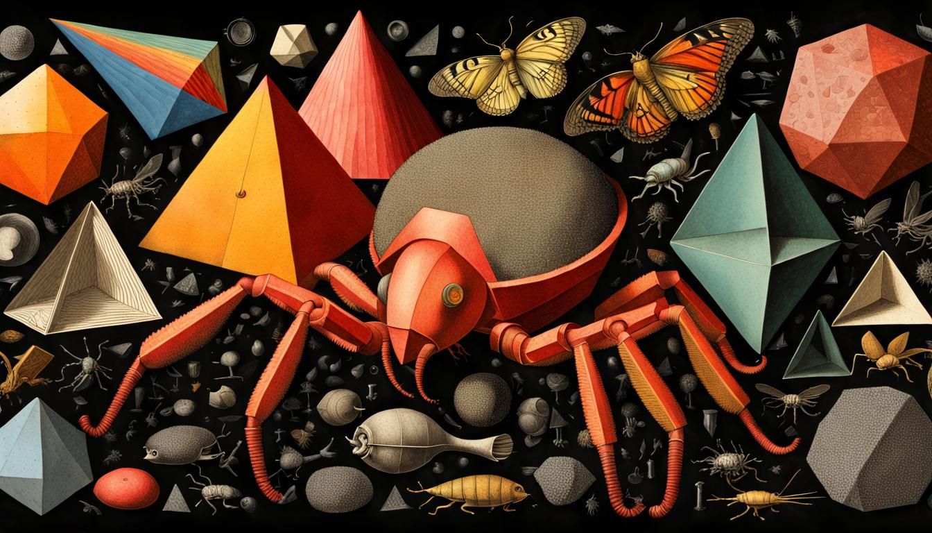 Multistable Musical Instruments in Colorful Stipple Engravin...