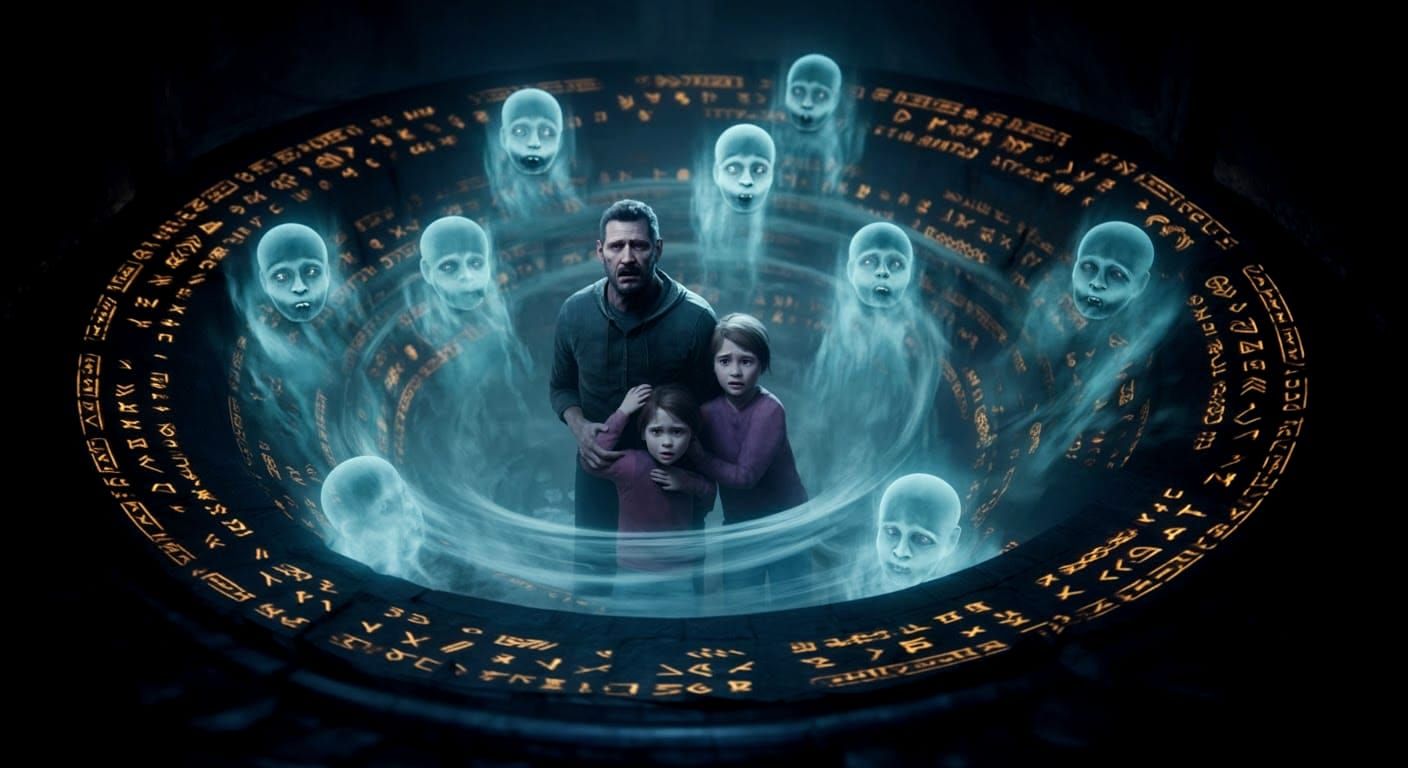 13 Ghosts Surrounded in a Fantastical Matte Painting