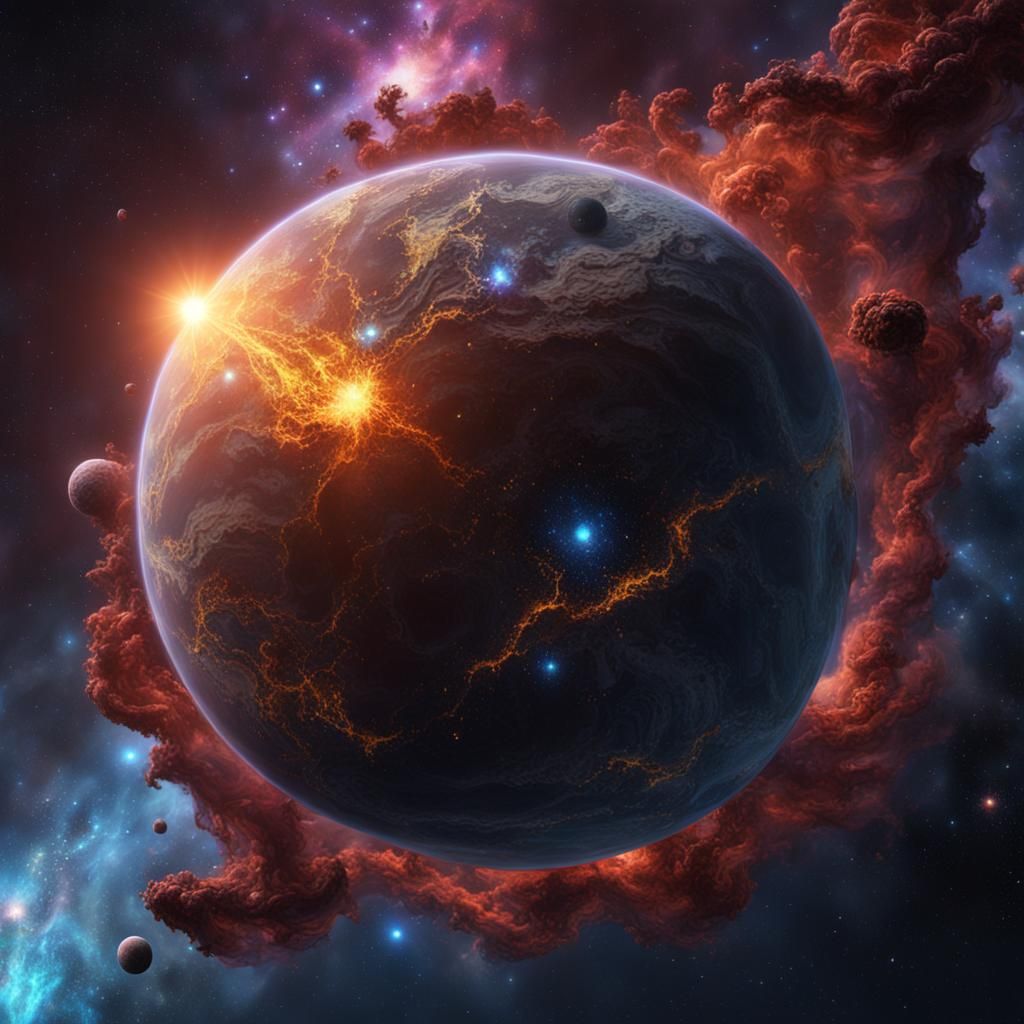 Star Nebula in Fourth Dimension: Detailed Matte Painting