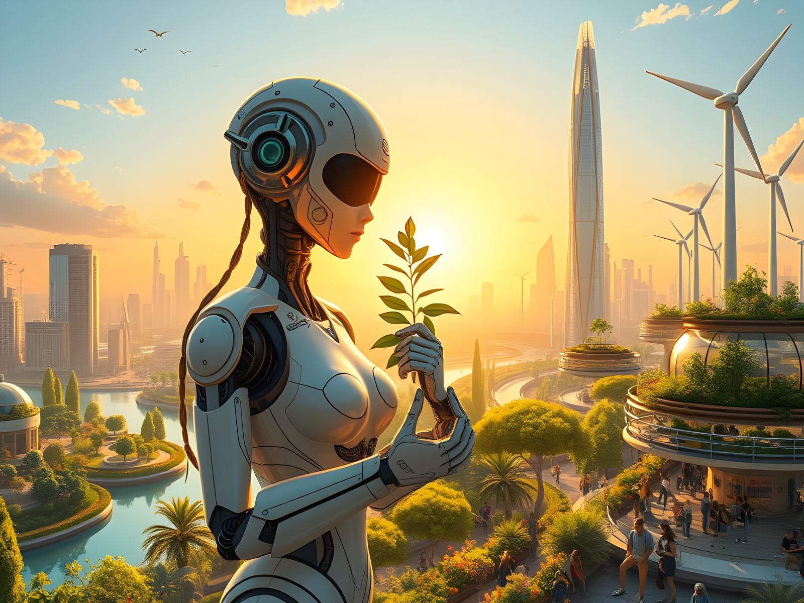 The Guardian Gardener: ST49's Mission for Harmony in a Solarpunk Utopia