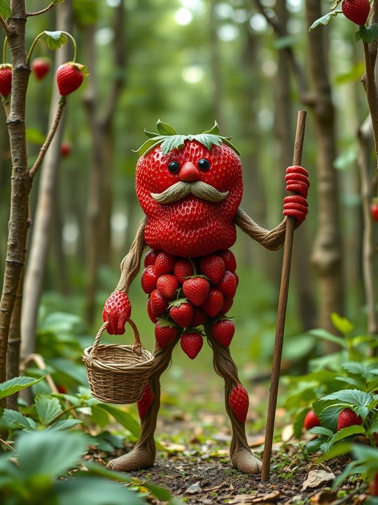 Strawberry Man in Fairy Tale Forest