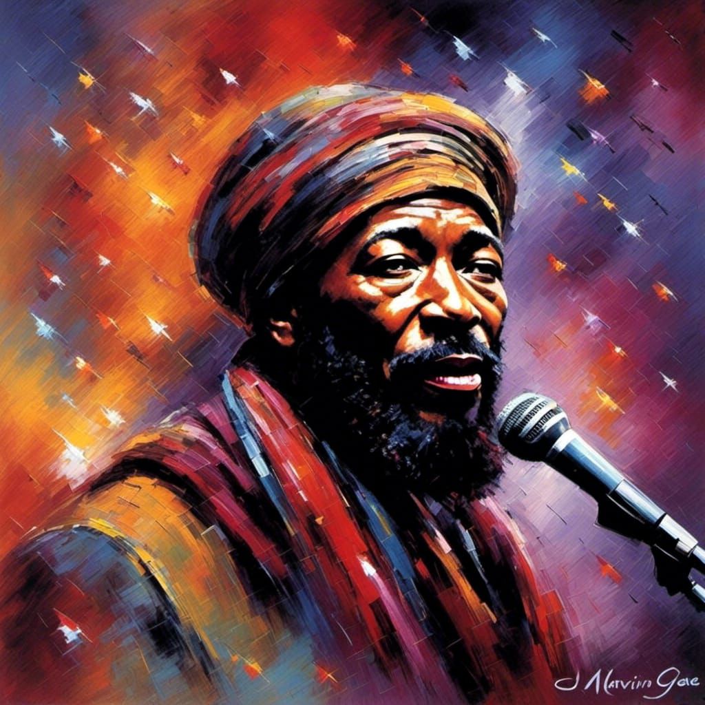 Soulful Portrait Inspired by Marvin Gaye