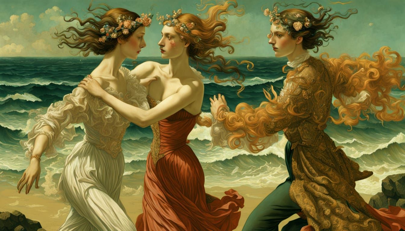 Surreal Androgynes Dancing in Victorian Fairy Style