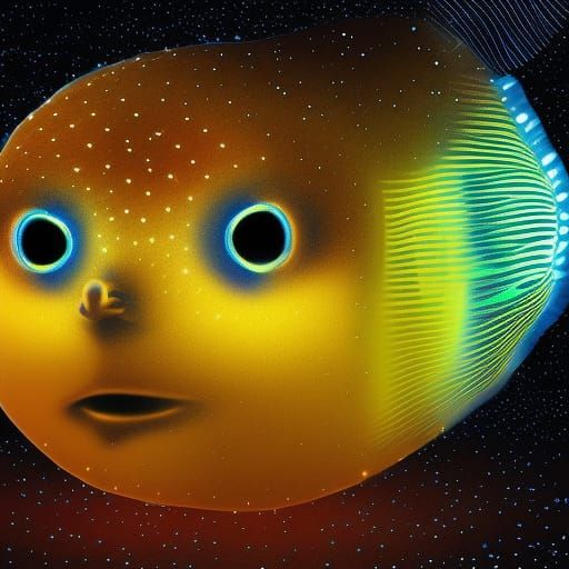 Puffer fish hologram