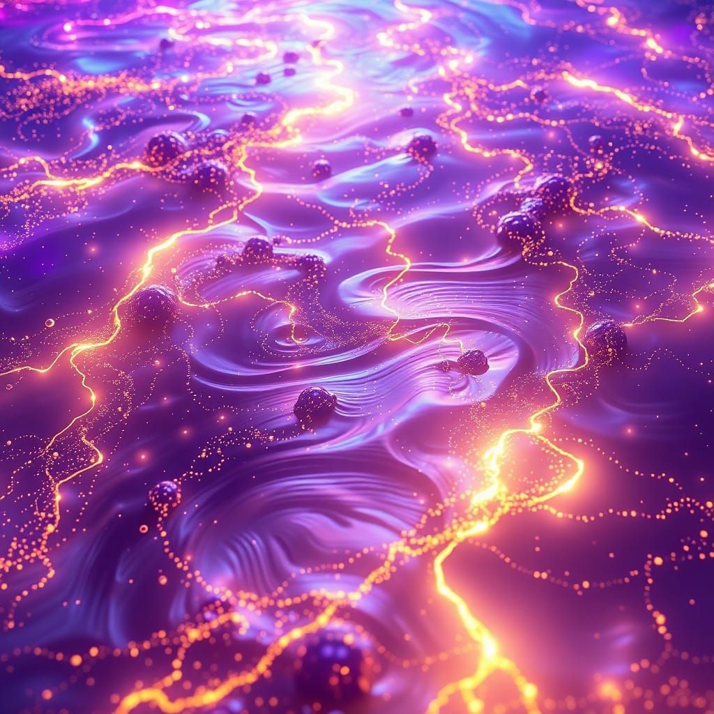 Luminous Ocean of Liquid Light with Fractal Ripples