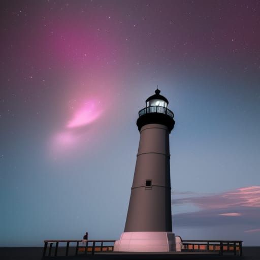 Lighthouse at the Edge of the Starry Universe