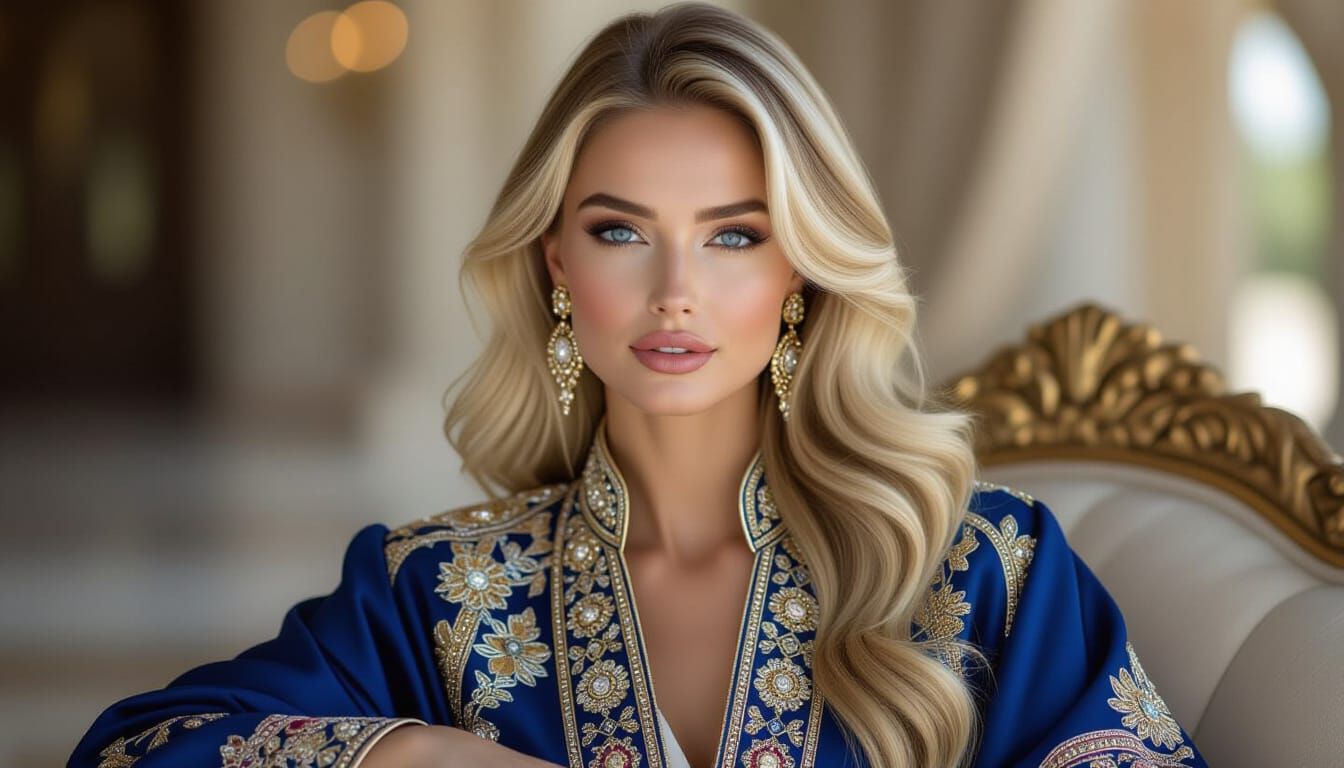 Modern Luxury Abaya in Opulent Jewel Tones