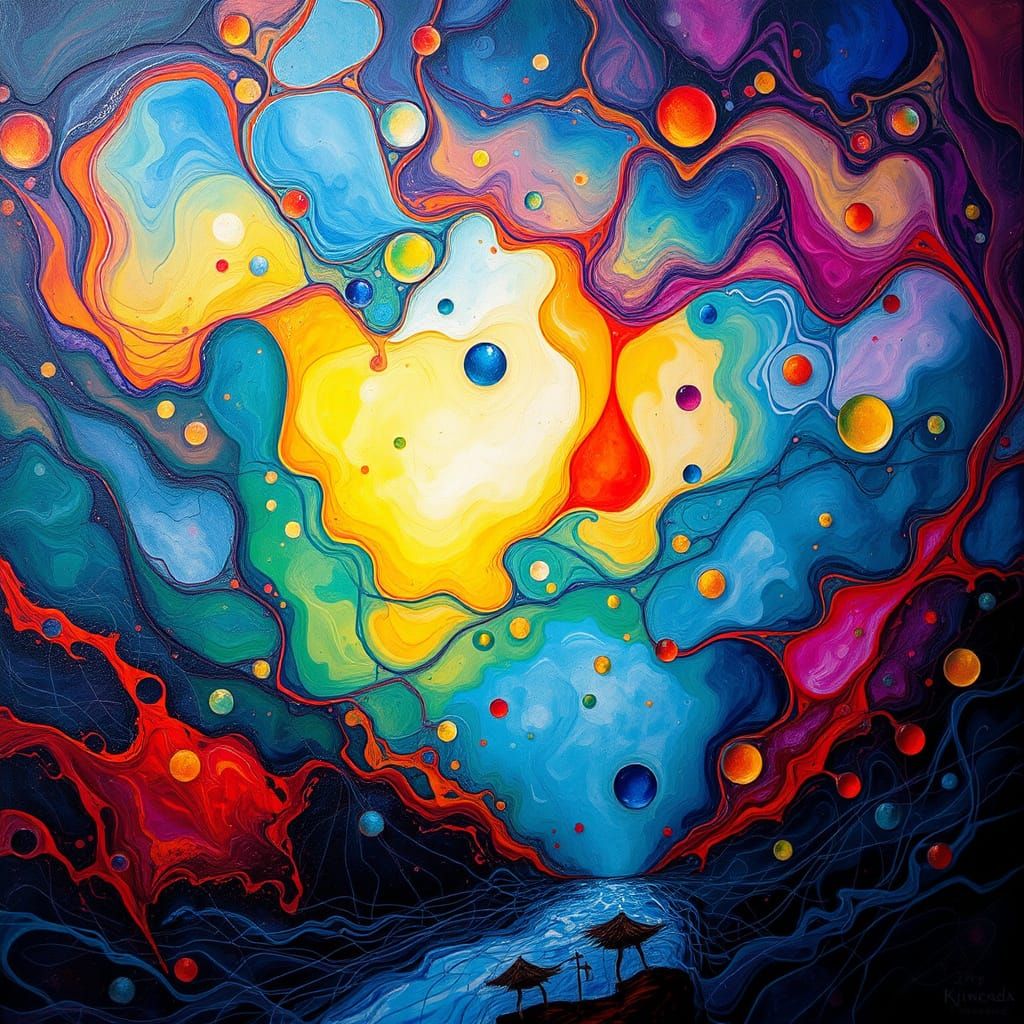 Dreamlike Abstract Shapes in Ethereal Atmosphere