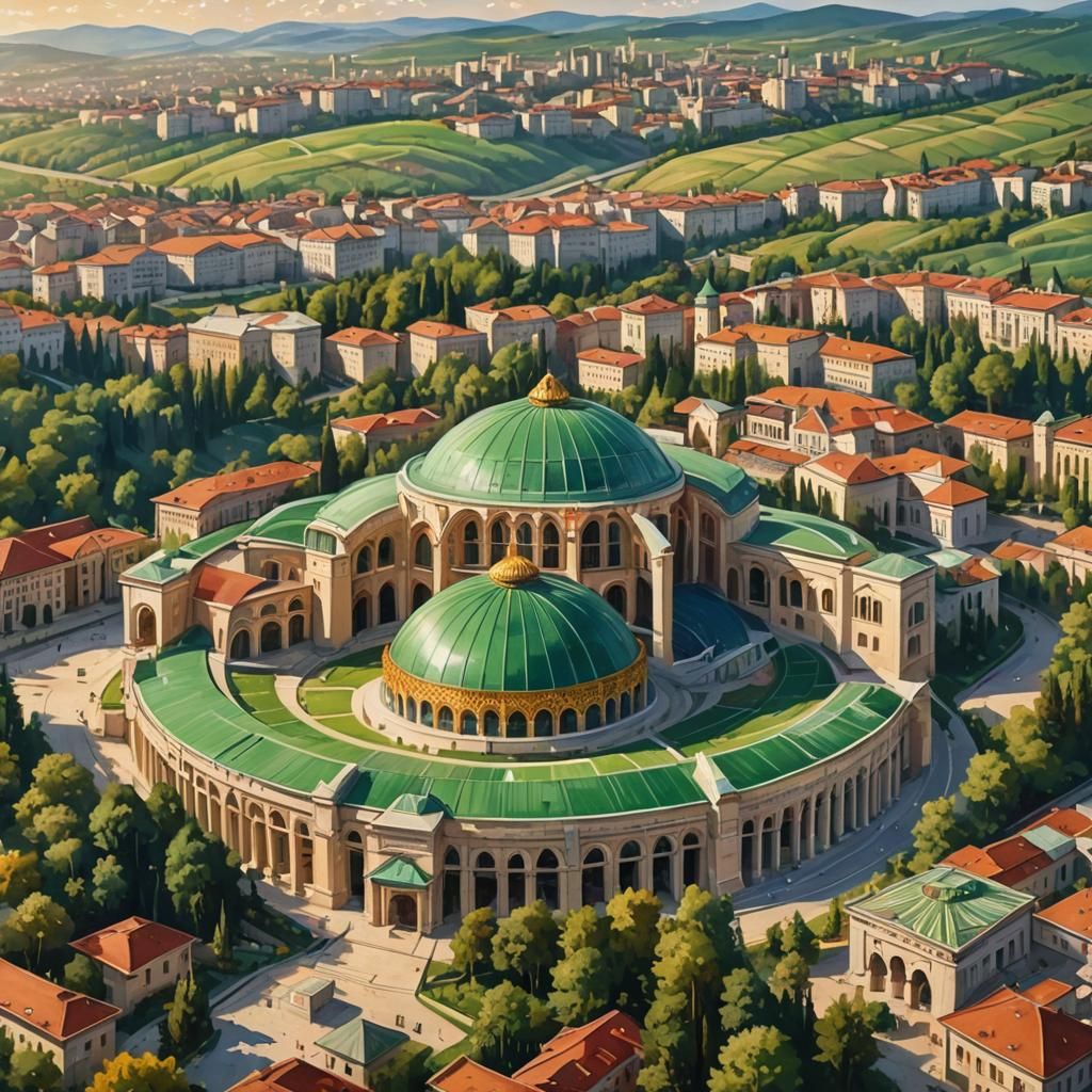 Bulgarian Stadium: National Romantic Architecture in Oil Pai...