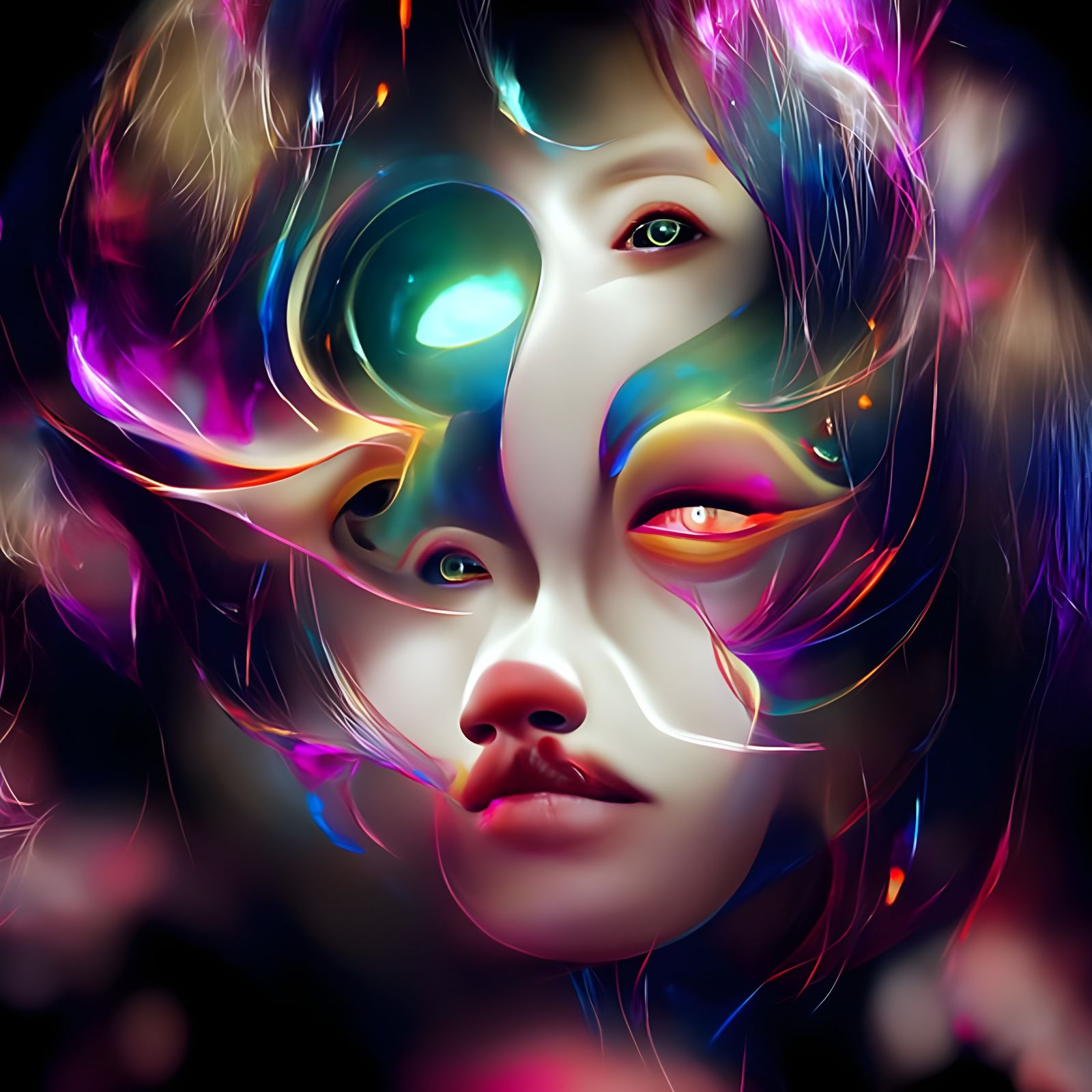 Psychedelic Stare: A Beautifully Artistic Portrait