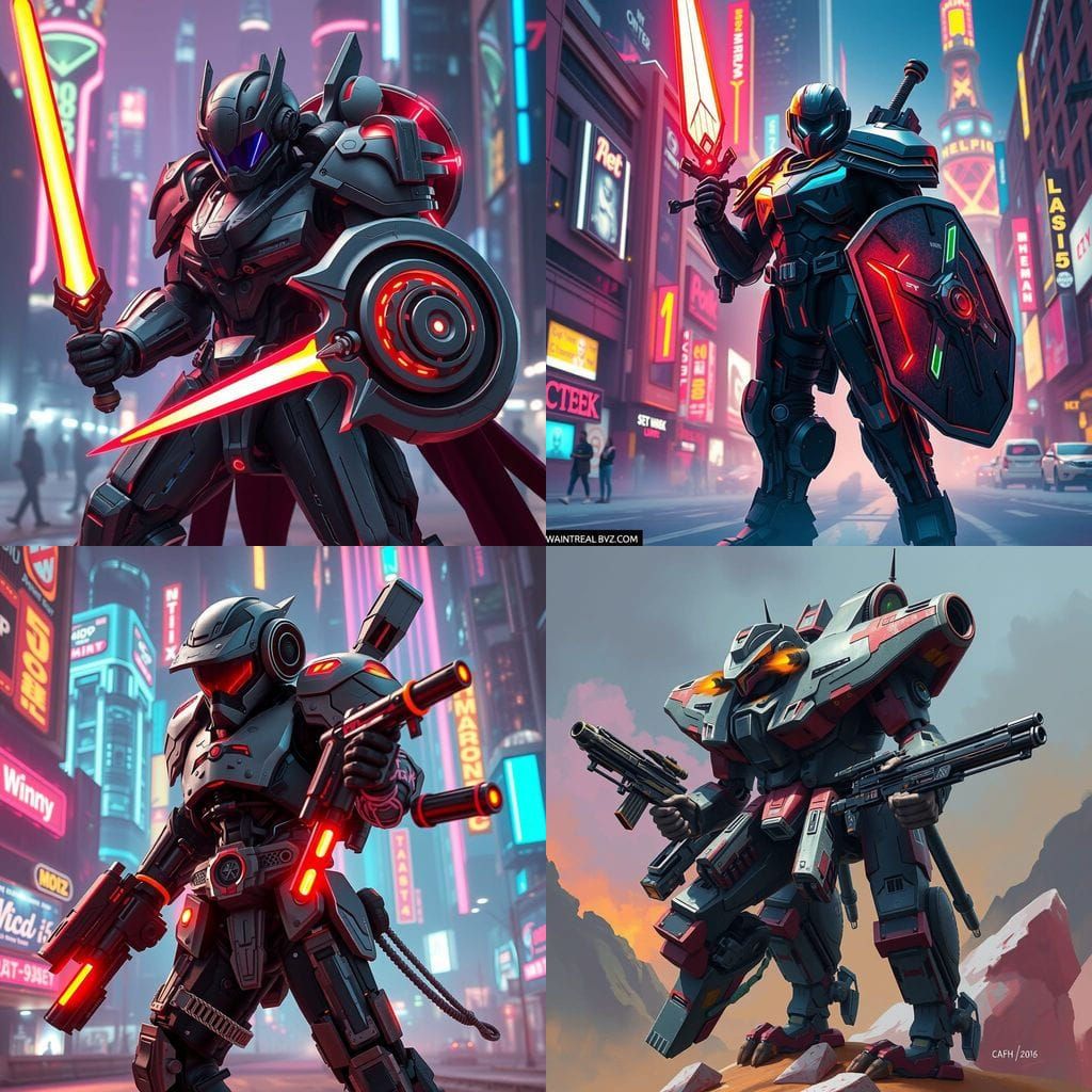 Legendary High-Tech Mecha in Detailed Matte Painting