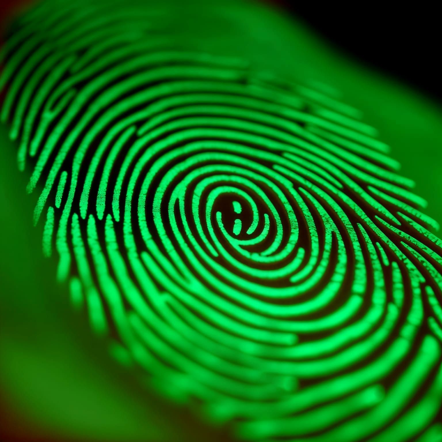 Detailed Fingerprint Close-Up: Papillary Line Macro