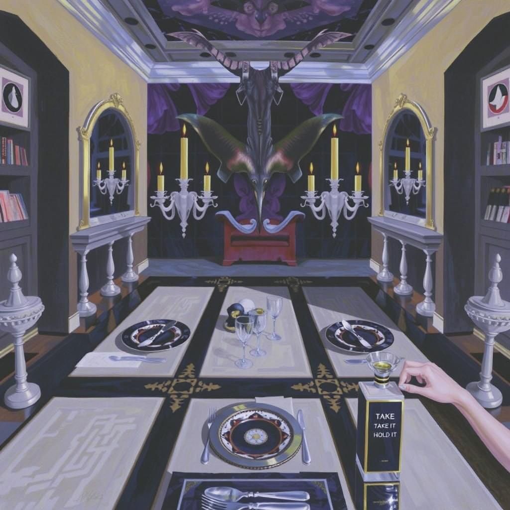 Iridescent Manta Ray Adorns Elegant Feast