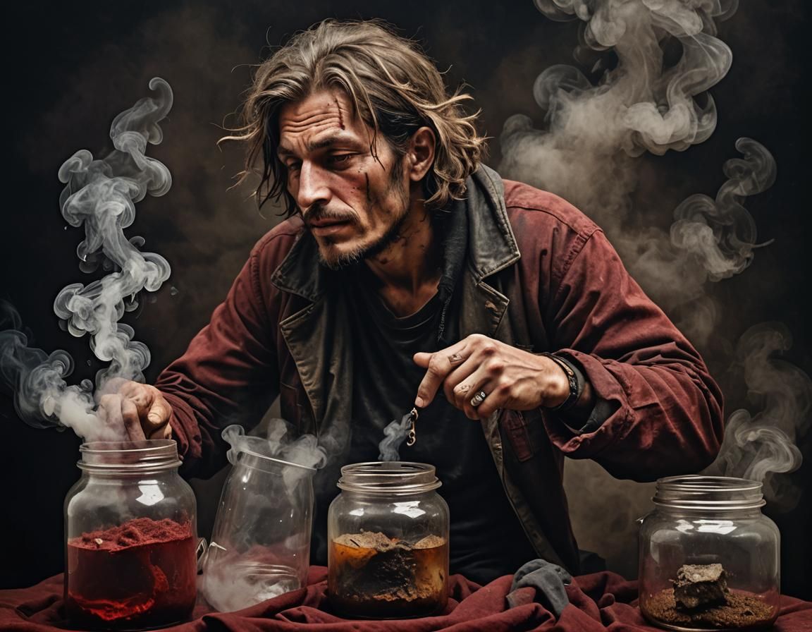 Hyper-Realistic Art: Junkie in a Jar