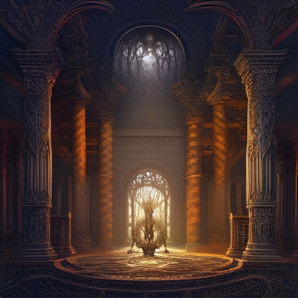 Effulgent Gothic Architecture in Digital Art Style