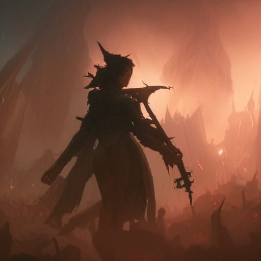 Dark Fantasy Vengeance Masterpiece in Steampunk Style