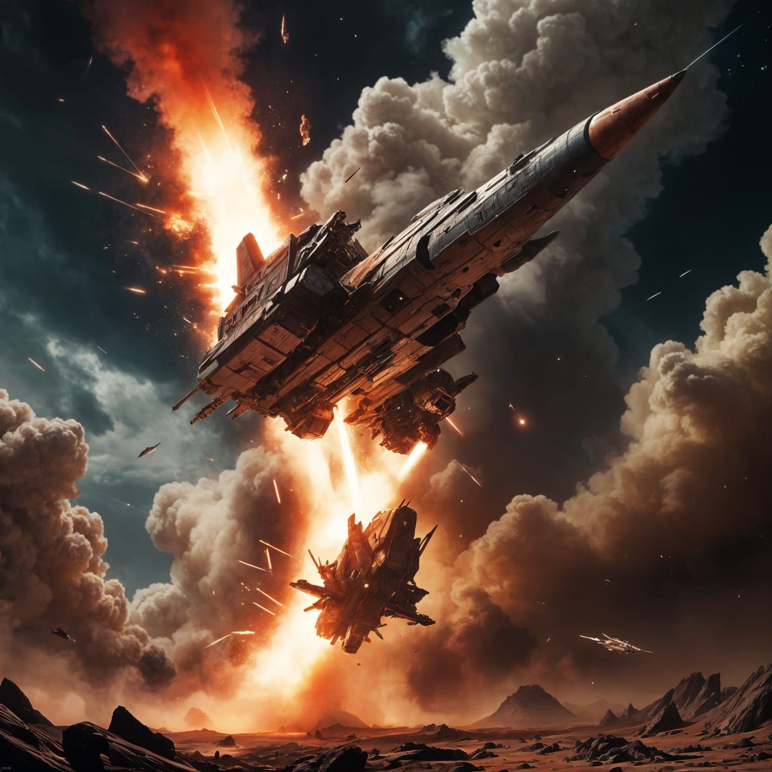 Cyberpunk Battle in a Dystopian Atmosphere