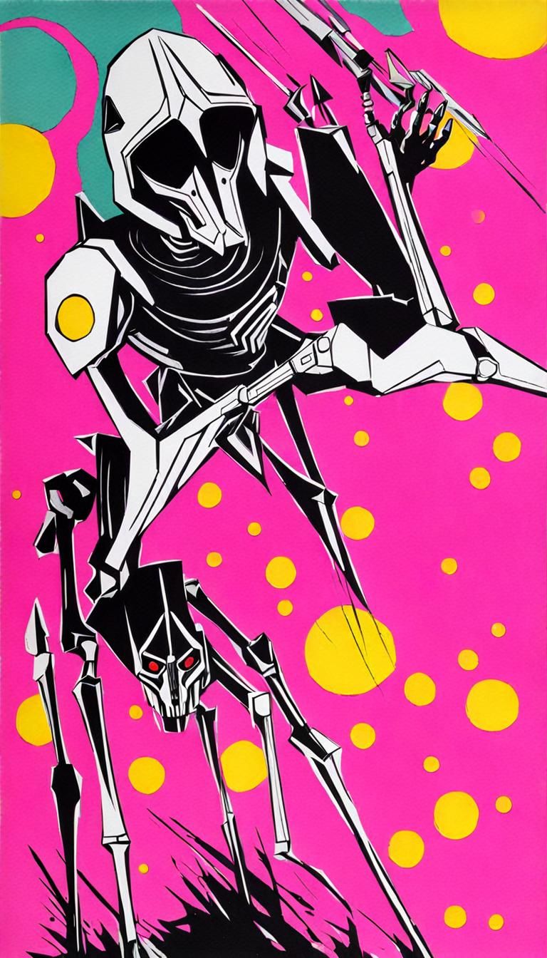 Ink Drawing of Wounded Character