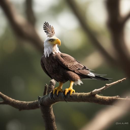 Plasticine Eagle Chick in Morning Sunlight