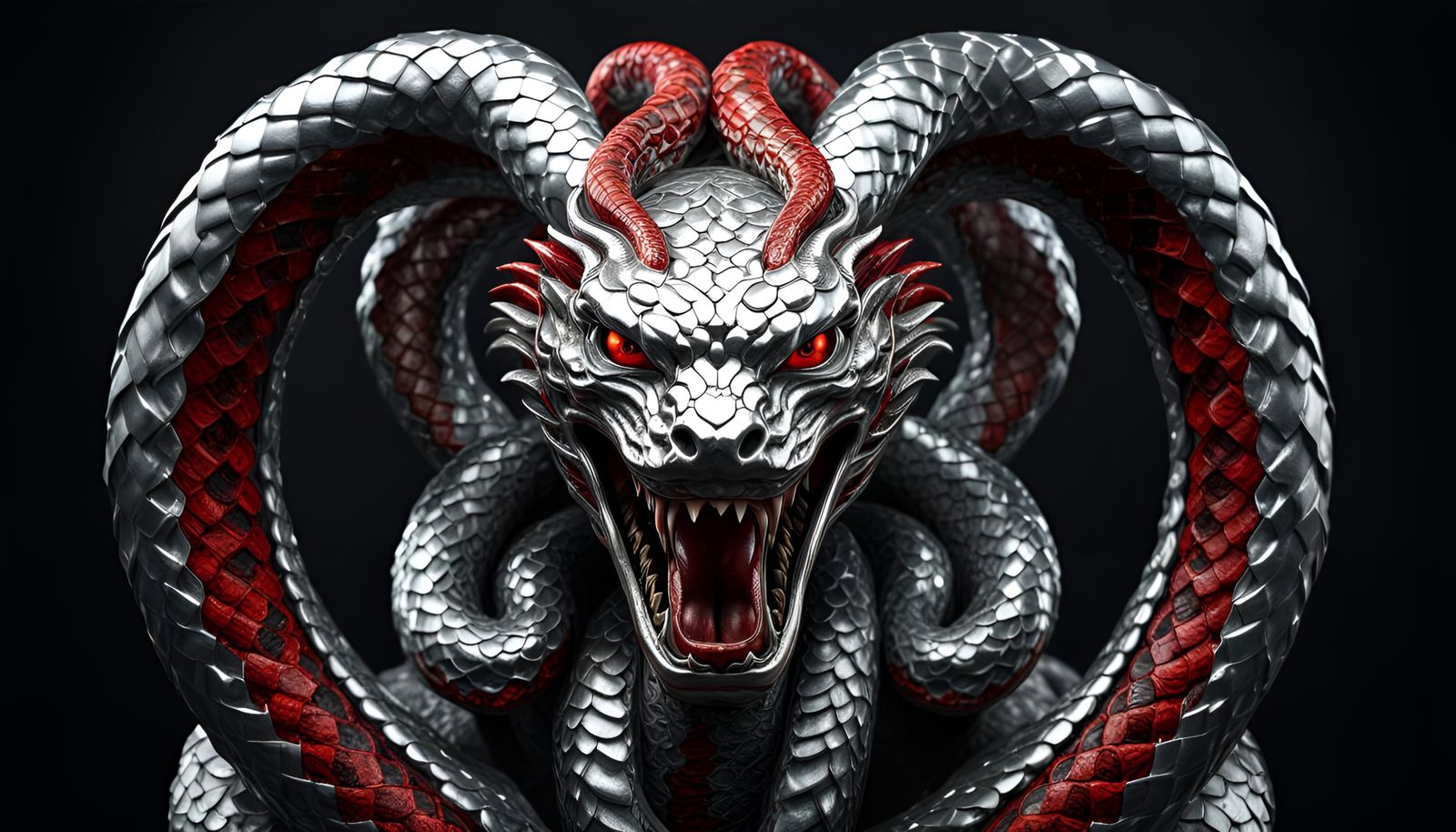 A Chrome And Red Dragon Snake (Continued)