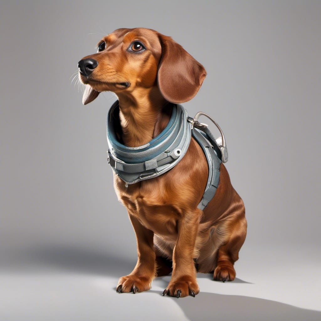 Dachshund Portrait in 3D Digital Art Style
