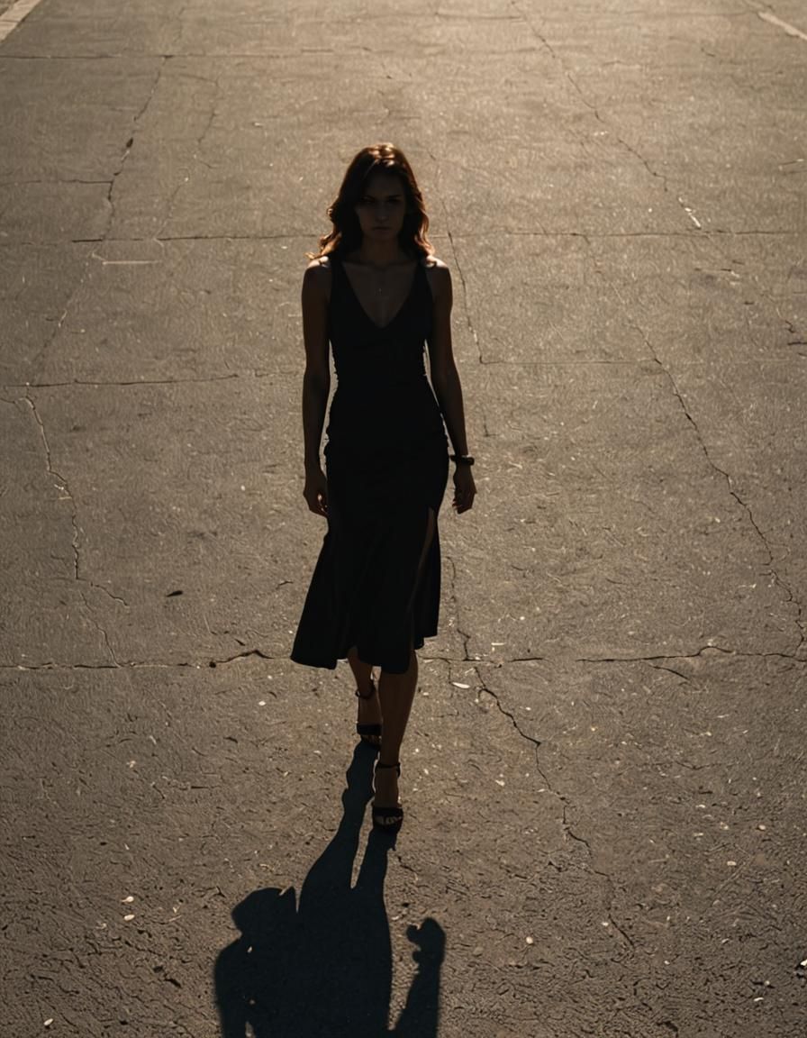 Woman in Shadow: Evocative Portrait