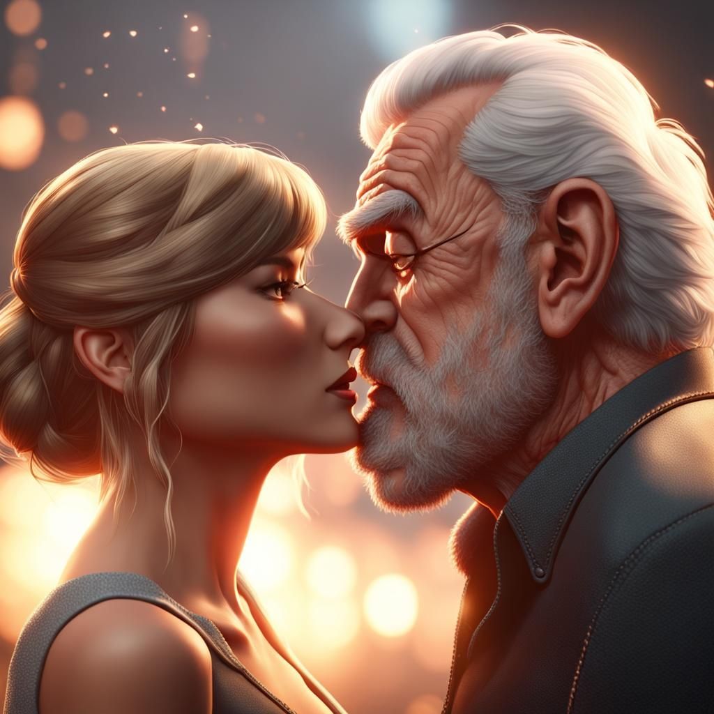 Old Man Griddy Kiss: 3D Game Cinematic