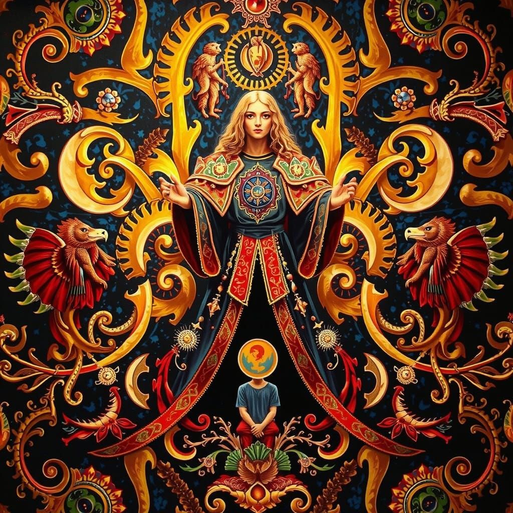 Masterpiece Painting of Beauty and Truth