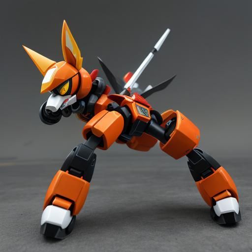 Kitsune Medabot in Demolition Mode, 4K Render
