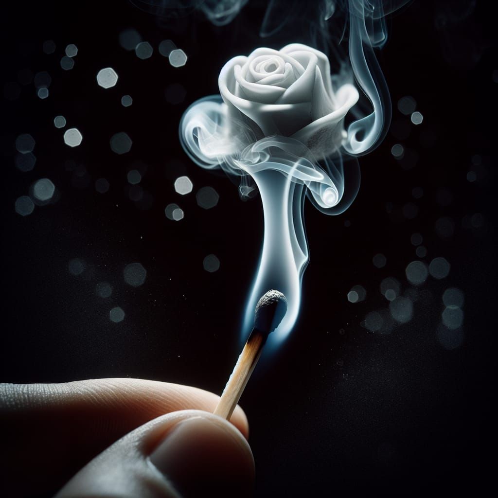 Smoke Rose Octane Render: Matchstick Photography