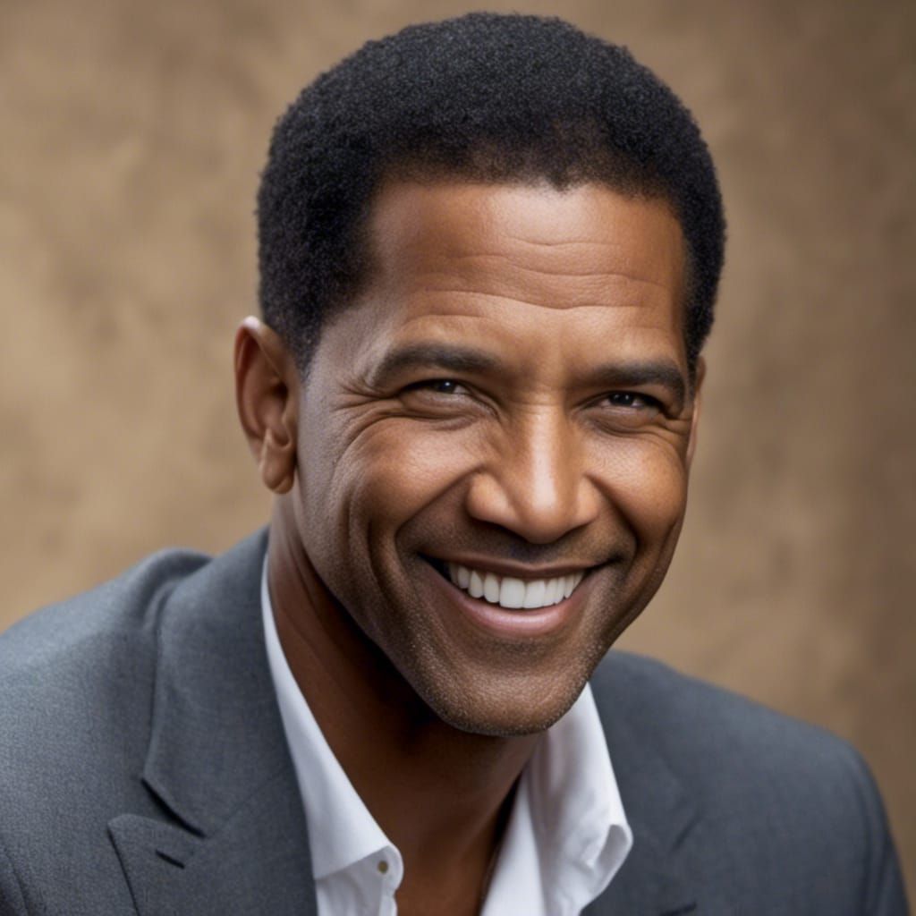 Portrait of Smiling Man with Animated Expression