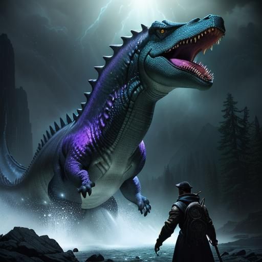 Lake Monster Plesiosaur in Cinematic 3D Render