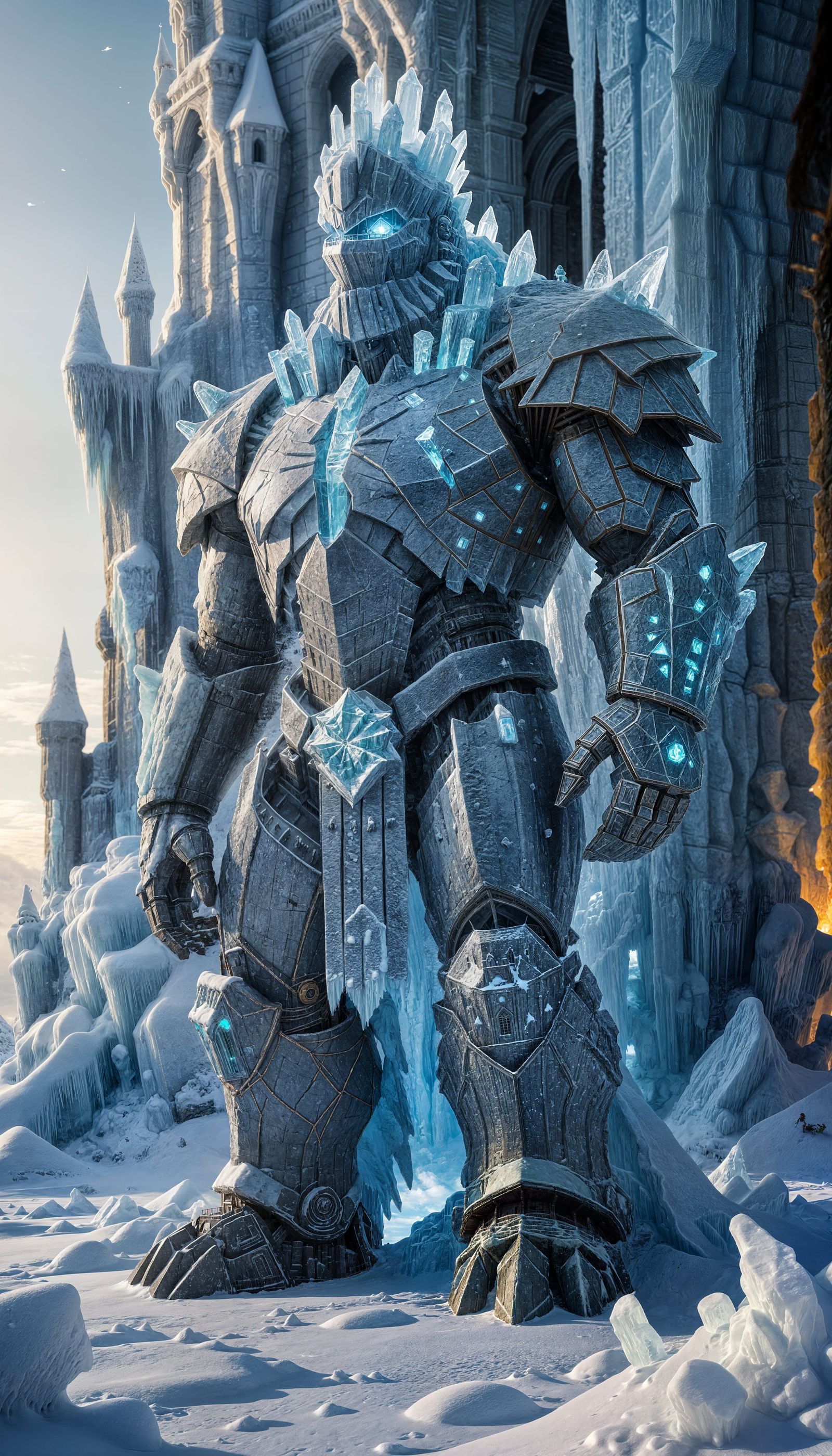 Frozen City on a Snow Giant