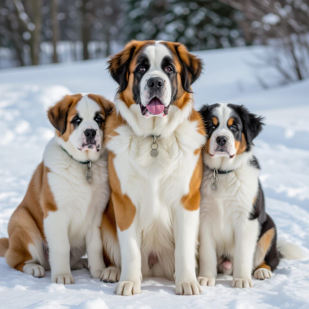 St Bernard Dog Portrait