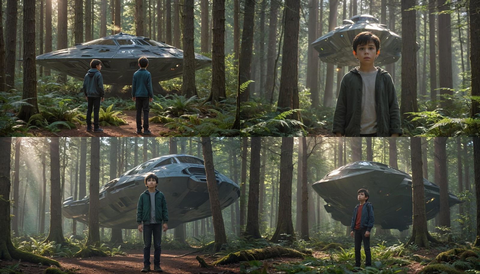 Boy Encounters Alien Ship in Forest